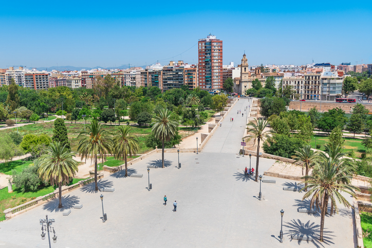 vista de los jardines del Turia vista de los jardines del Turia